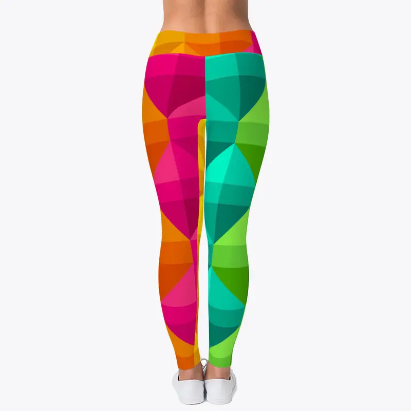Multi Color geometric leggings