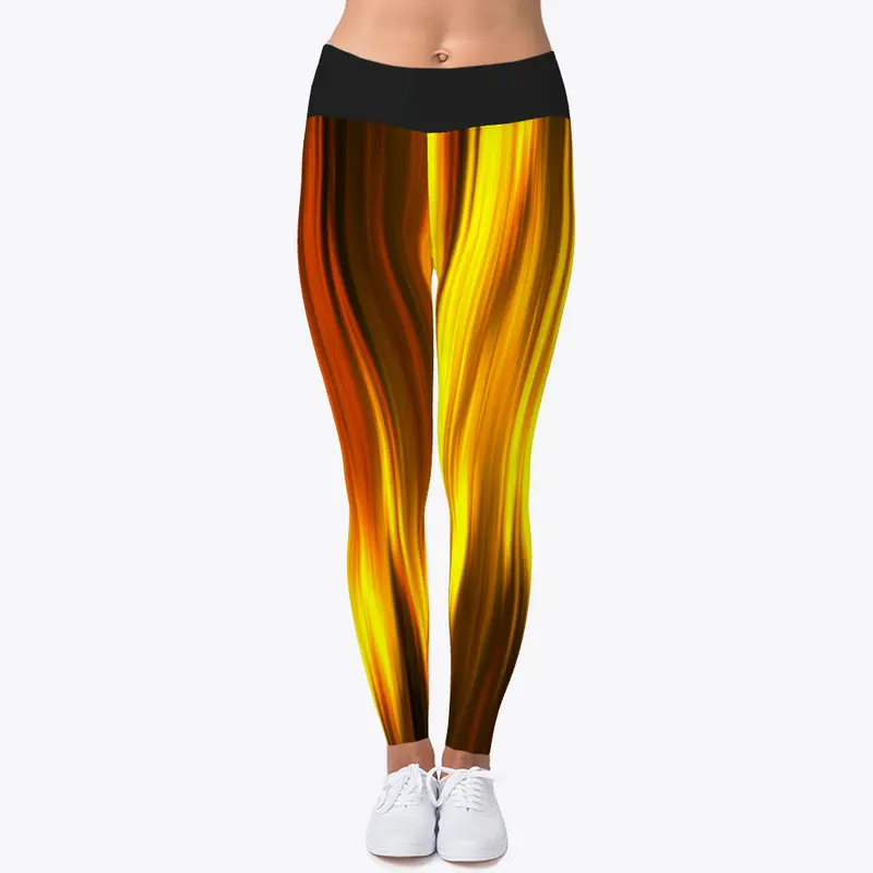 Gold and fire leggings