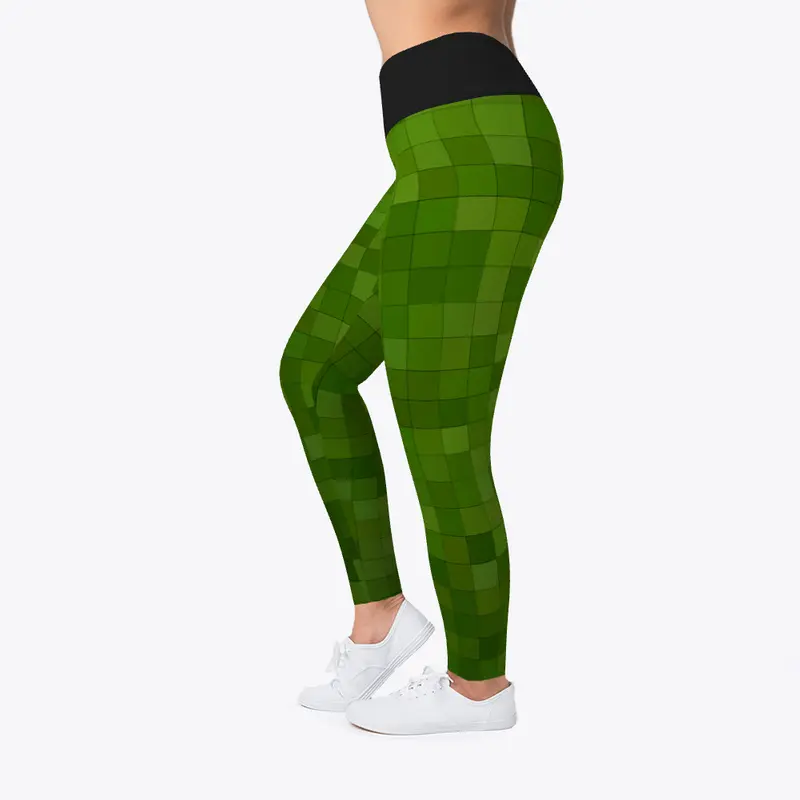 Green dark leggings
