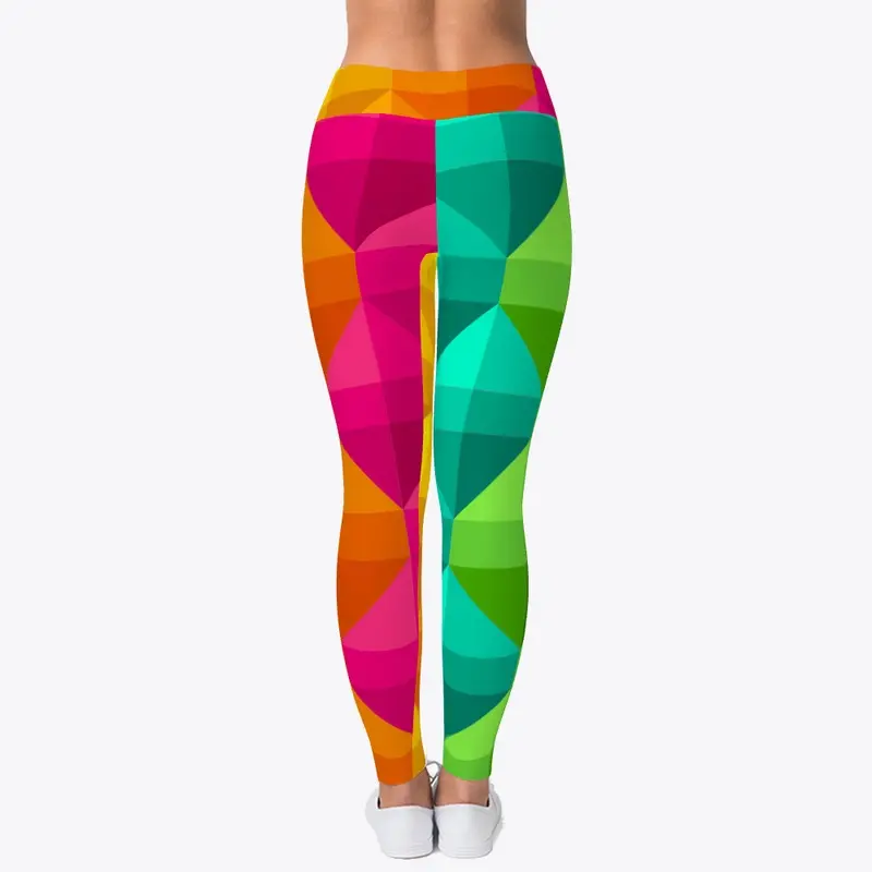 Multi Color geometric leggings