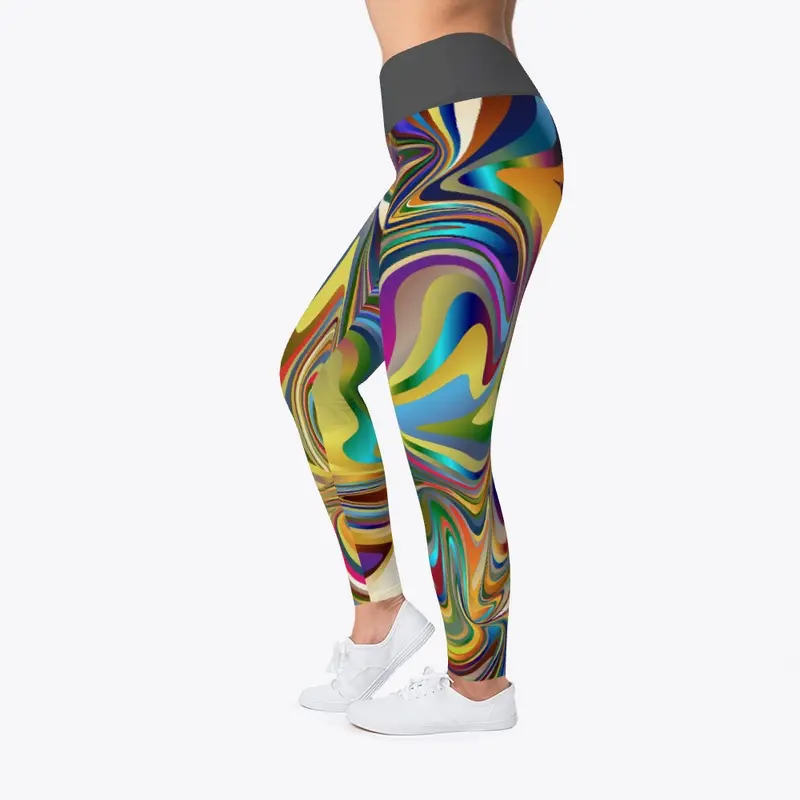 Psychedelic water color leggings