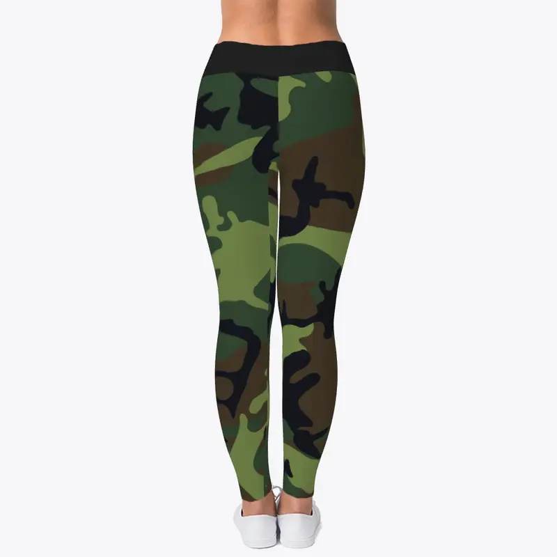 Camouflage green leggings