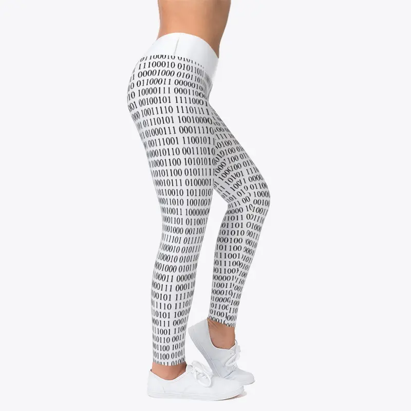 Binary pattern leggings