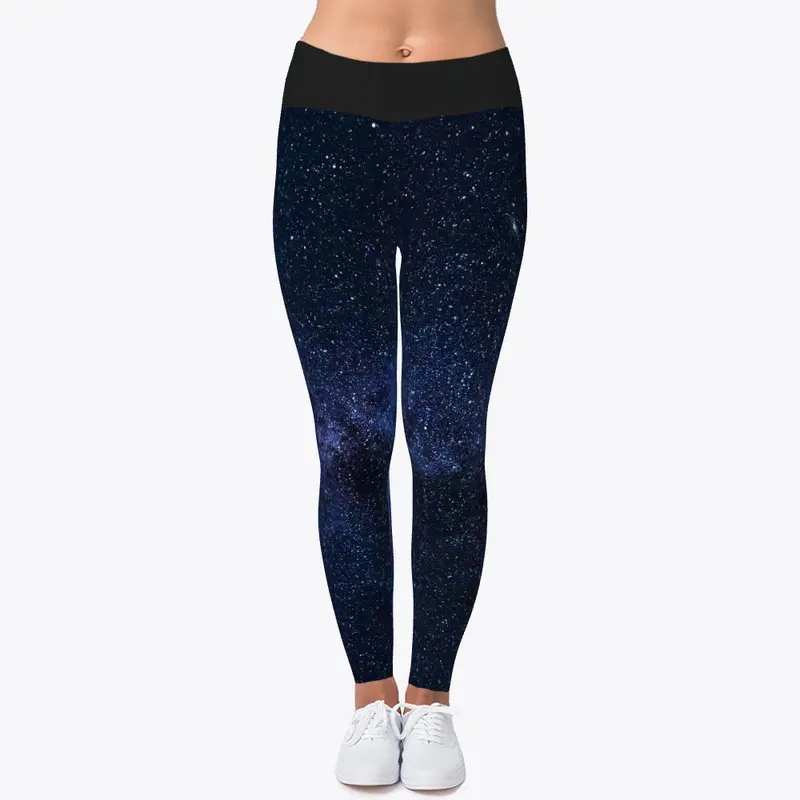 Milky way starry sky leggings